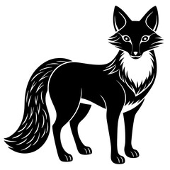 Fox silhouette Vector illustration on a white background