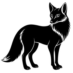 Fox silhouette Vector illustration on a white background