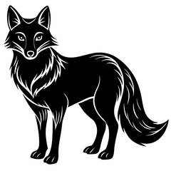 Fox silhouette Vector illustration on a white background