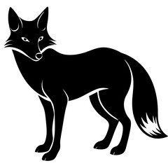 Fox silhouette Vector illustration on a white background