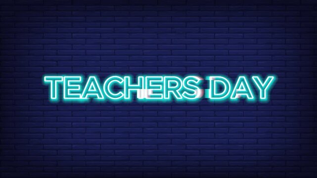 teacher's day quotes motivation text effect on neon blue effect