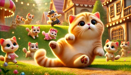Fototapeta premium cut kitty