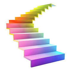 Modern colorful 3D stair infographic elements design