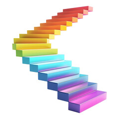 Obraz premium Modern colorful 3D stair infographic elements design