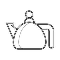 Minimalist line art kettle vector, ideal for kitchenware and appliance designs.