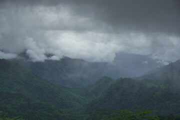 clouds over the mountains