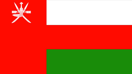 oman Country Flag Illustrative