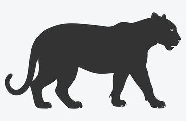 Majestic Panther Silhouette Vector, Perfect for Bold and Striking Designs
