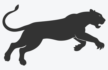 Majestic Panther Silhouette Vector, Perfect for Bold and Striking Designs