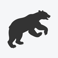 Majestic Polar Bear Silhouette Vector Illustration