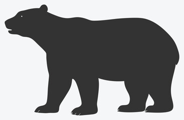 Majestic Polar Bear Silhouette Vector Illustration