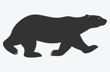 Majestic Polar Bear Silhouette Vector Illustration