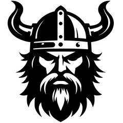 Viking portrait silhouette