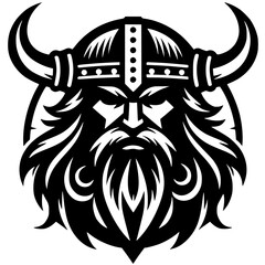 Viking portrait silhouette
