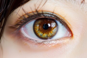 Naklejka premium close up eye asian girl