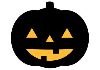 ハロウィン秋のかぼちゃシルエット2の3