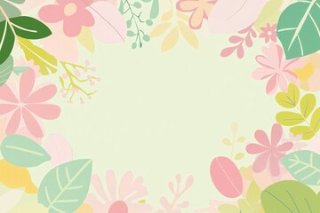 A vibrant spring holiday wallpaper with a pastel pink and green background