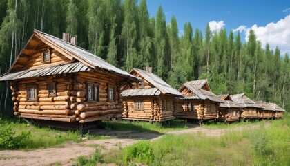  Enchanting log cabins nestled in a serene forest setting