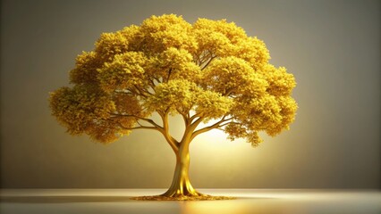 Lucky charm gold tree symbolizing prosperity and good fortune, luck, charm, gold, tree, symbol, prosperity, good fortune
