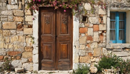  Charming stone cottage with rustic wooden door