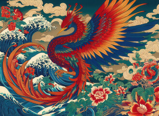 浮世絵／鳳凰 Phoenix フェニックス