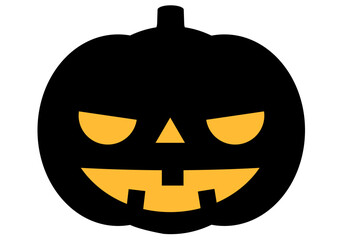 ハロウィン秋のかぼちゃシルエット2の1