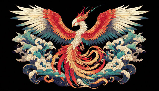 浮世絵／鳳凰 Phoenix フェニックス