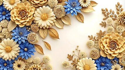 blue and yellow flower