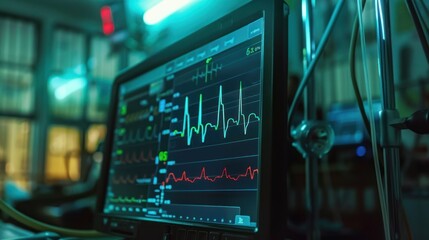 Medical Monitor with Heartbeat Visualization