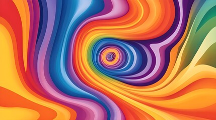 Obraz premium Colorful swirls, psychedelic patterns, vibrant hues