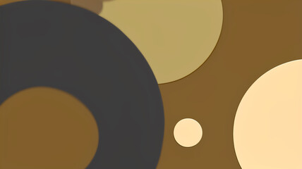Minimalist Brown and Beige Geometric Circle Pattern