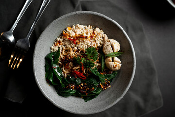 This is a dry baso noodle typical of Indonesian food
