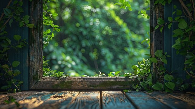 Close-up of an old window with grunge affect 