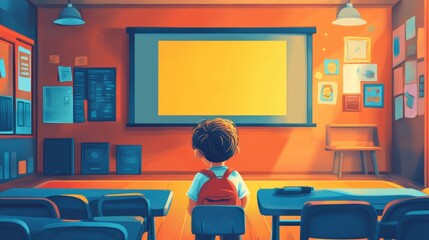 Young Student in Classroom