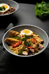 This is a green chili curry noodle typical of Indonesian food