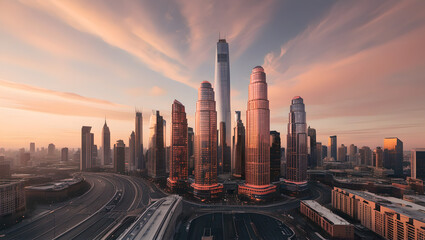 Obraz premium A New Day Begins in the City