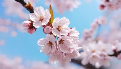  Blooming beauty in a clear blue sky