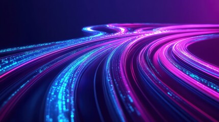 AI-driven traffic management system in a city, holographic map, evening city lights