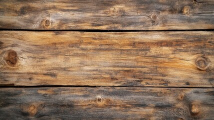 Fototapeta premium A close-up view of rustic wooden planks with a natural texture.