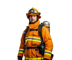 Fototapeta premium firefighter on an isolated