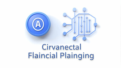 3D Icon as AI algorithm and financial strategy concept as An AI algorithm icon paired with a financial strategy representing the strategic application of AI in financial planning ideal for isolated ve