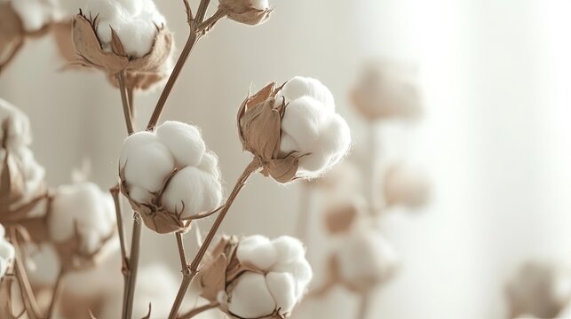 Soft, downy cotton with a light, fluffy texture, natural daylight