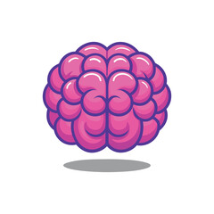 Cartoon Vector Icon Illustration of a Brain