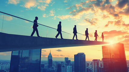 Fototapeta premium Change management facilitates transitions. Clear communication and support minimize disruption. 