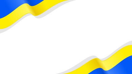 wavy ukraine flag vector background with copy space for text. ukraine national day