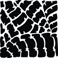 Obraz premium Crocodile Skin Pattern Scale vector in Black and white seamless