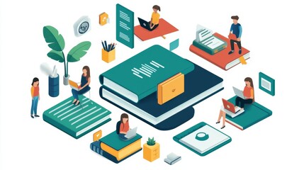 Obraz premium Online Learning Concept.