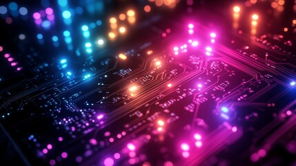 Fototapeta premium Circuit Board Glow.