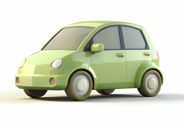 3D Icon as Electric car and coffee cup concept as An electric car icon paired with a coffee cup symbolizing the blend of modern transportation and daily lifestyle ideal for isolated vector designs. is