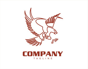 outline of Flying Eagle, spread out its feather